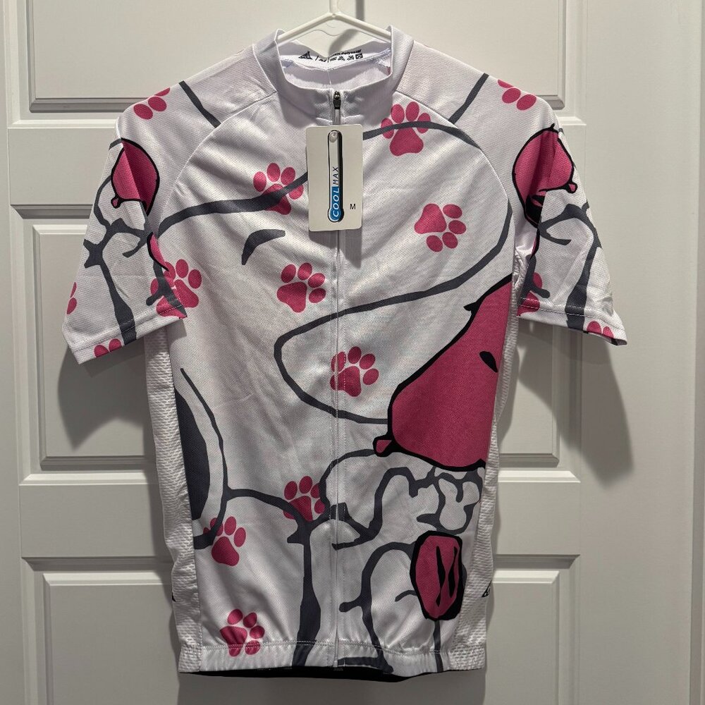Women’s Pink Paw Print Cycling Jersey